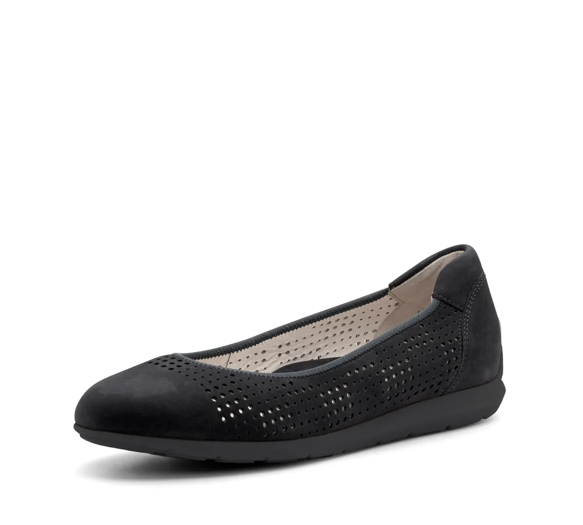 Sarah Perf Women's Comfort Ballet Flat - Black 81