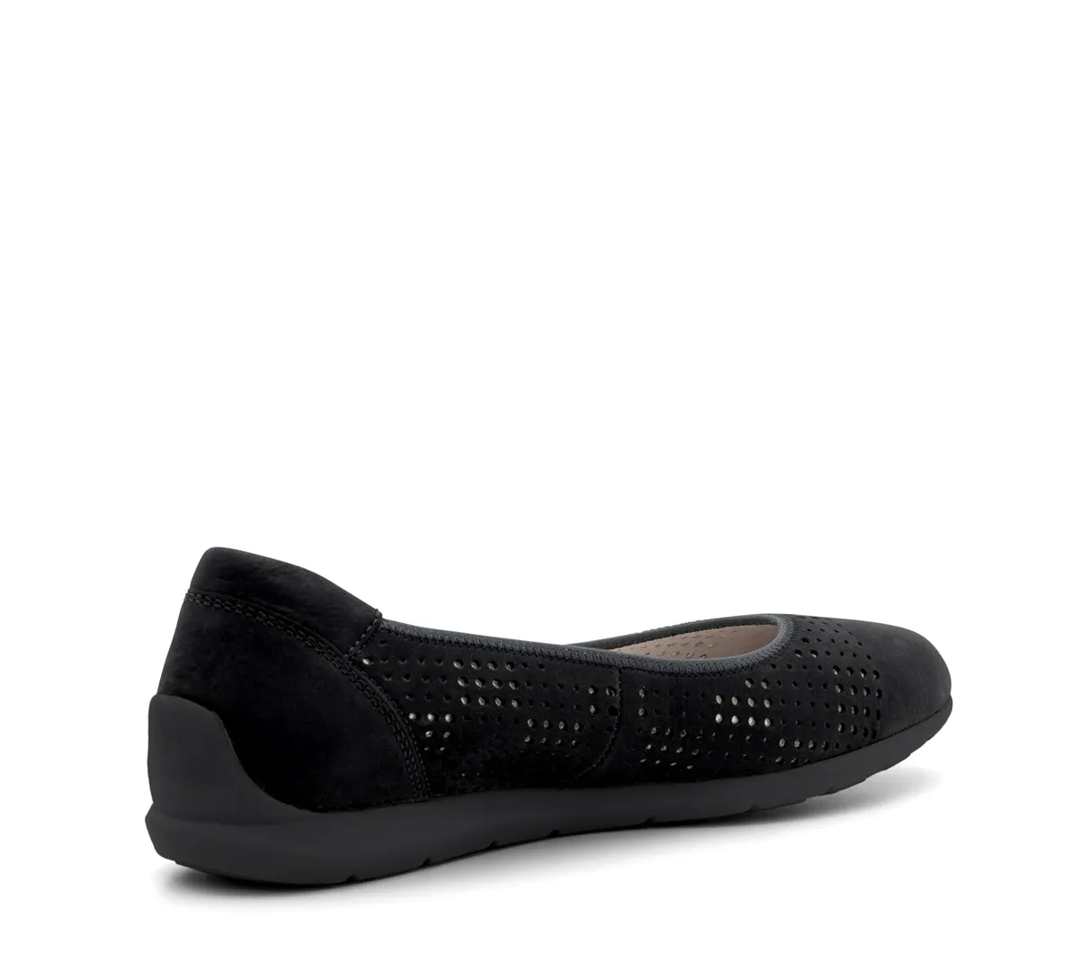 Sarah Perf Women's Comfort Ballet Flat - Black 81