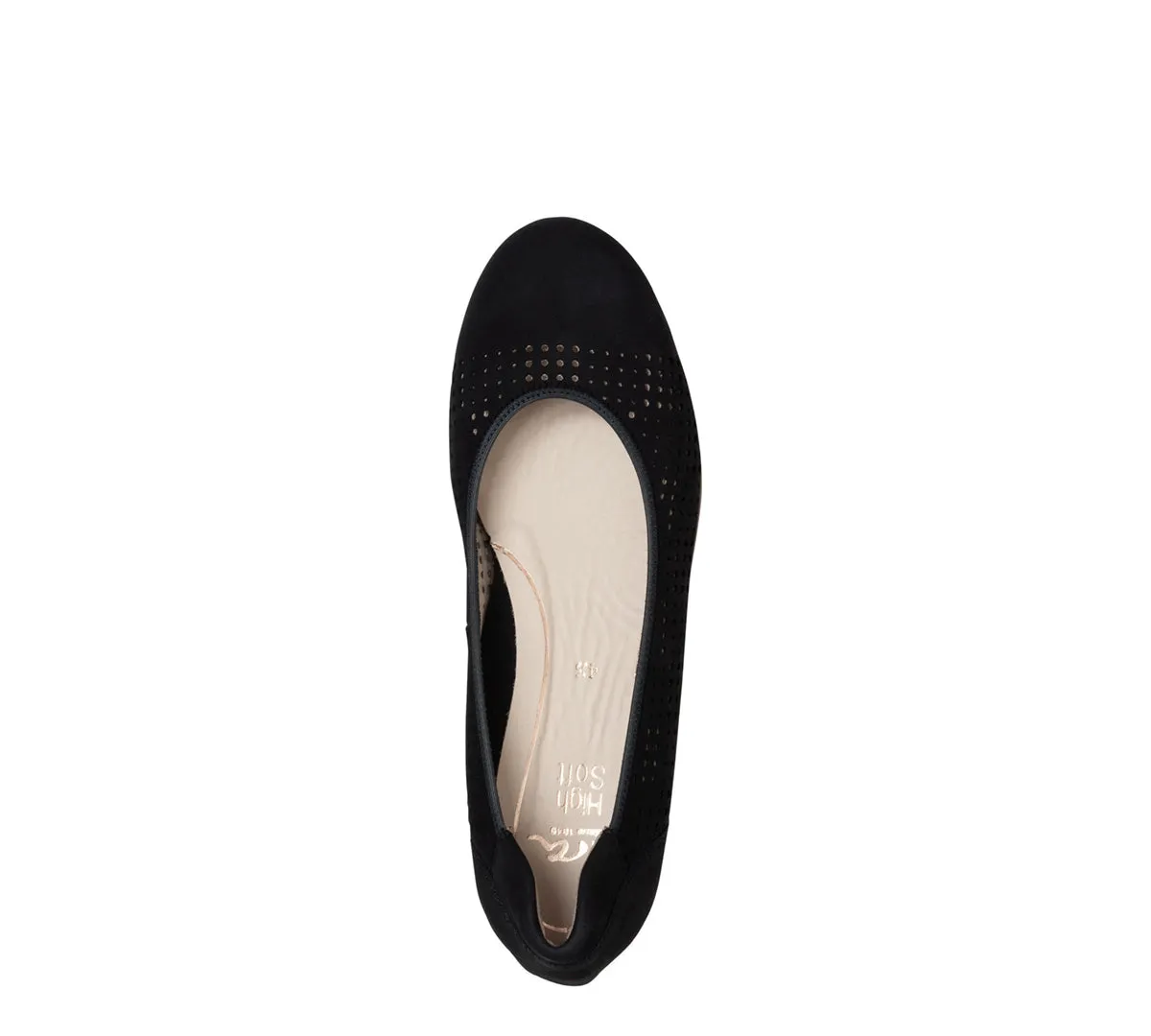 Sarah Perf Women's Comfort Ballet Flat - Black 81