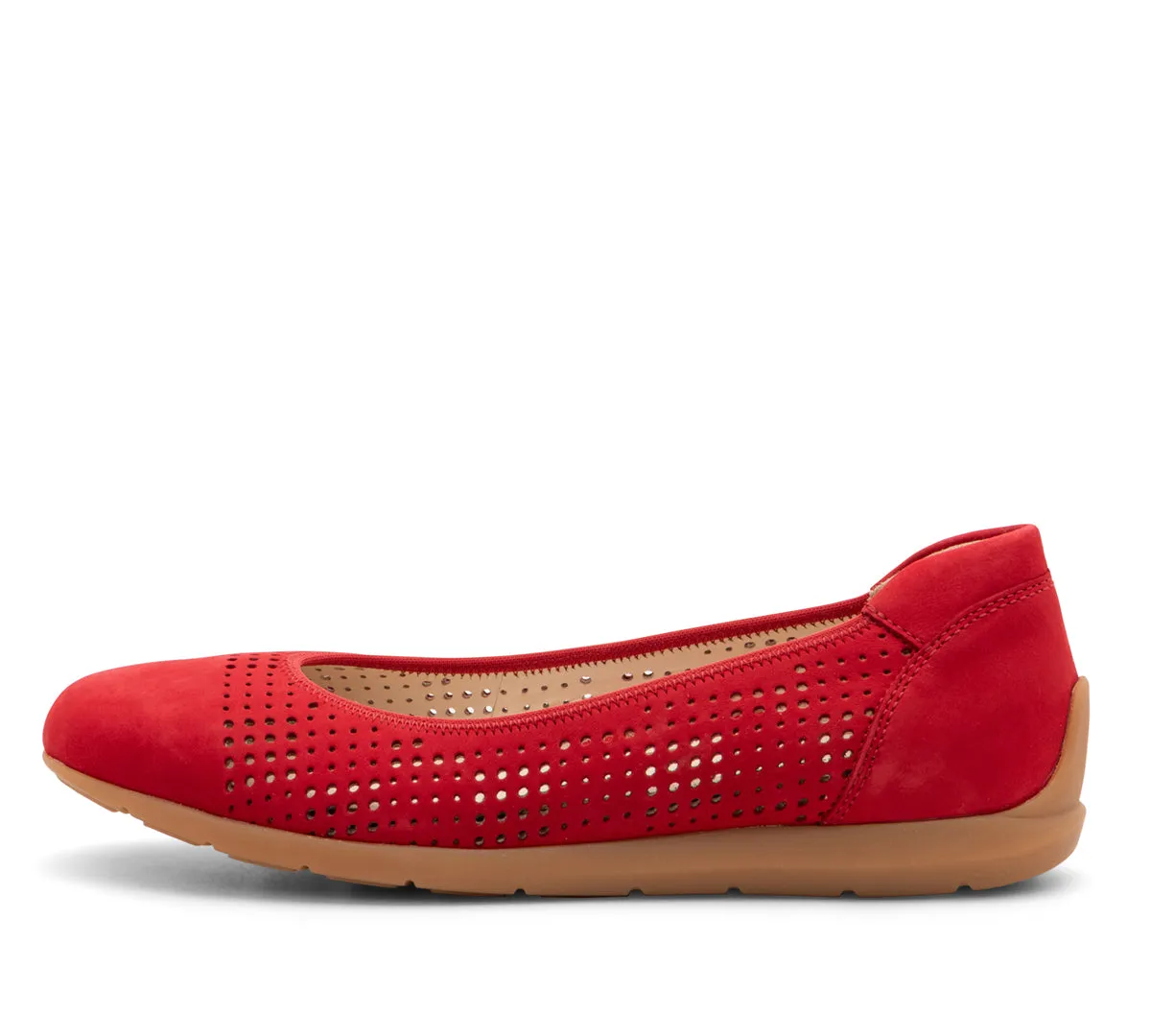 Sarah Perf Women's Comfort Ballet Flat - Red 19