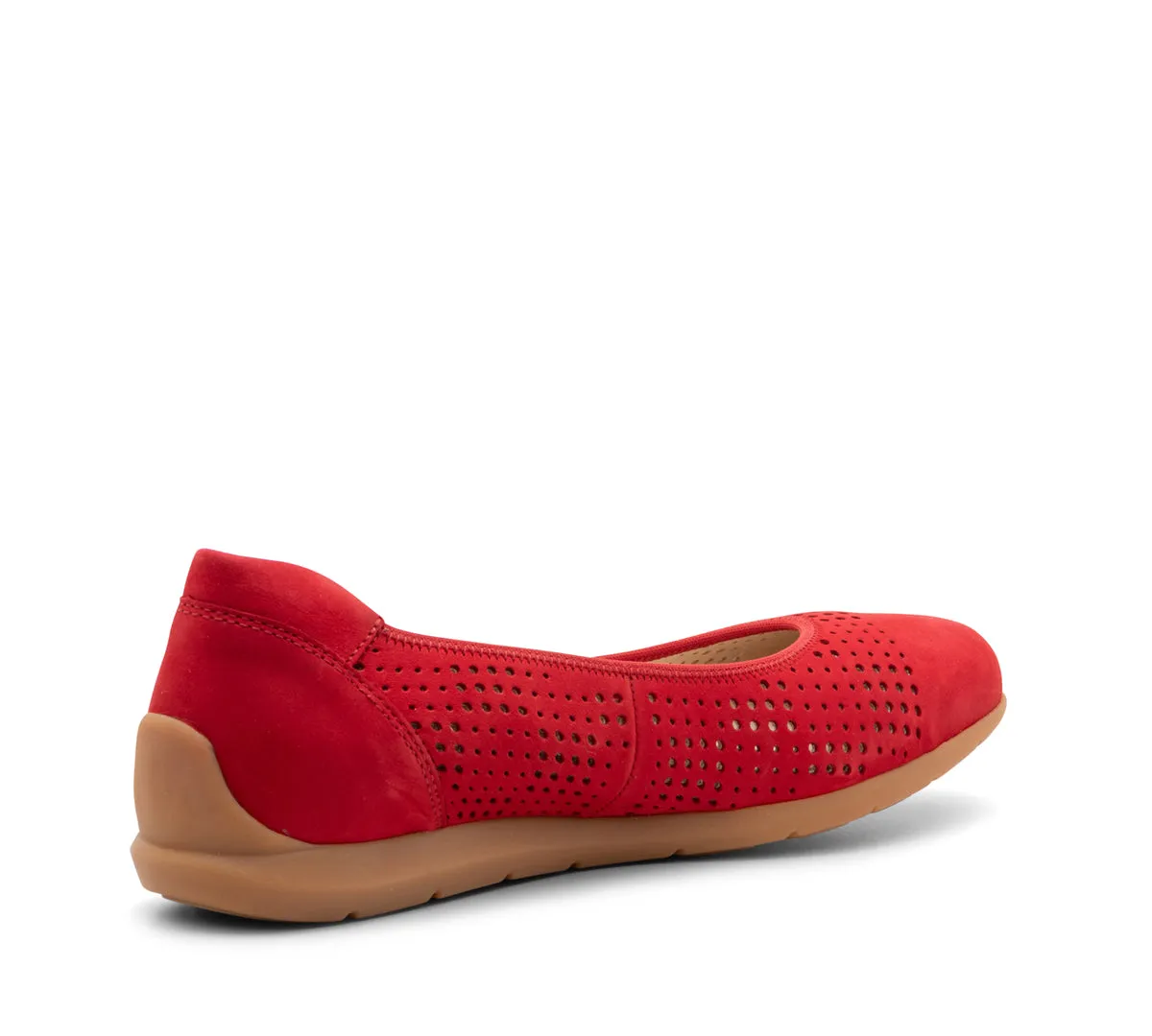 Sarah Perf Women's Comfort Ballet Flat - Red 19