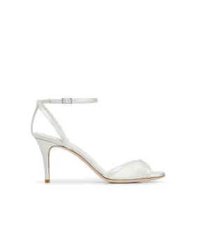 Satin ivory sandals.