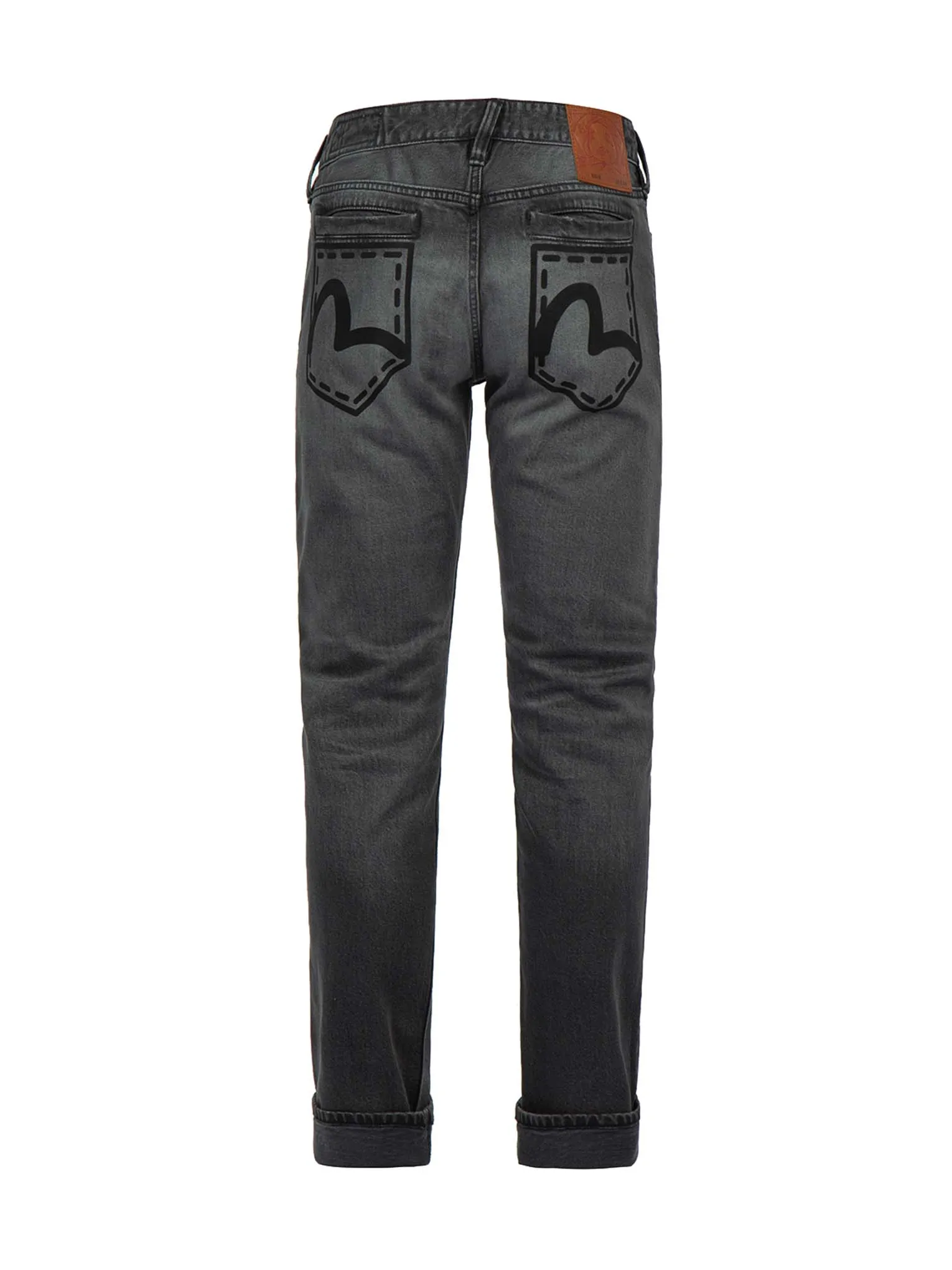 Seagull Pocket Print Slim Fit Jeans #2010