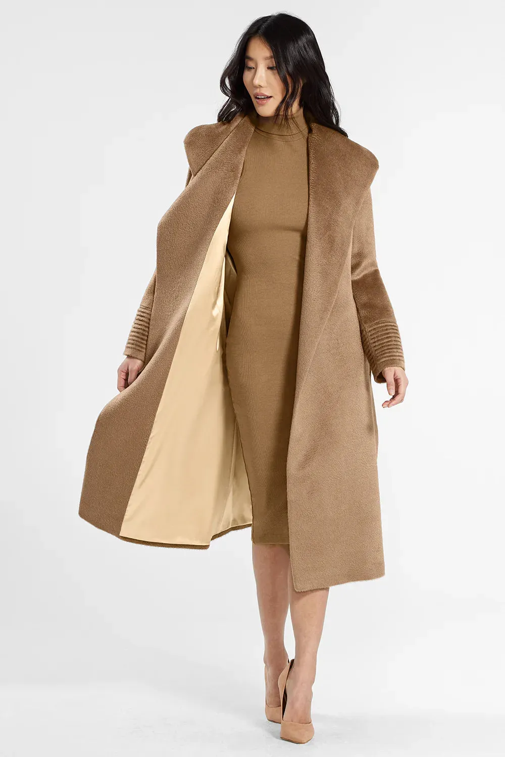 Sentaler Alpaca Coat with Shawl Collar