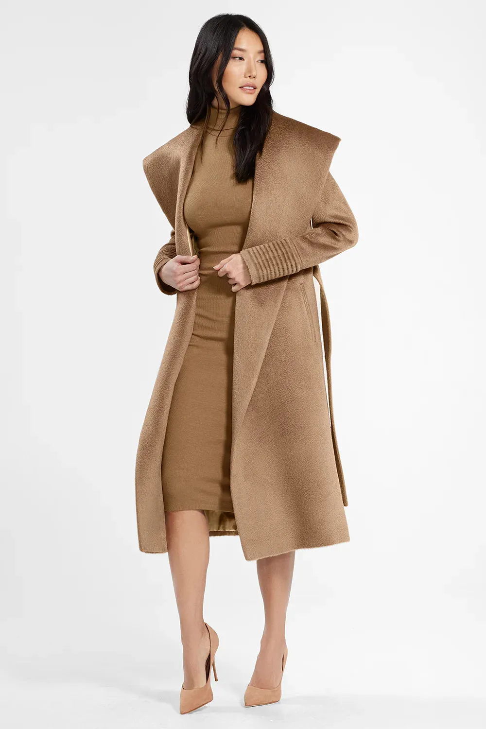 Sentaler Alpaca Coat with Shawl Collar