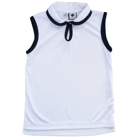 White Dri-Fit Serena Sleeveless Polo