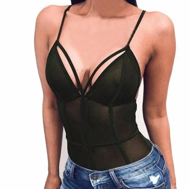 Sexy Women's V Neck Bodysuit