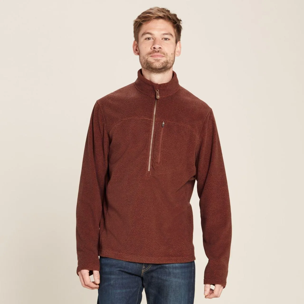 Sherpa - Men's Rolpa Zip Tee - Spice | Men's Fleeces UK