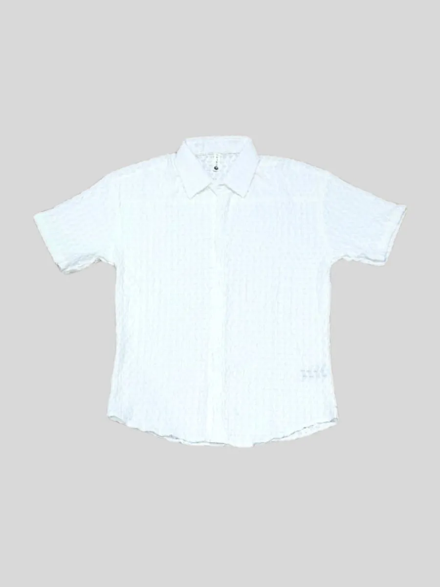 White Snowflake Crushed Shirt