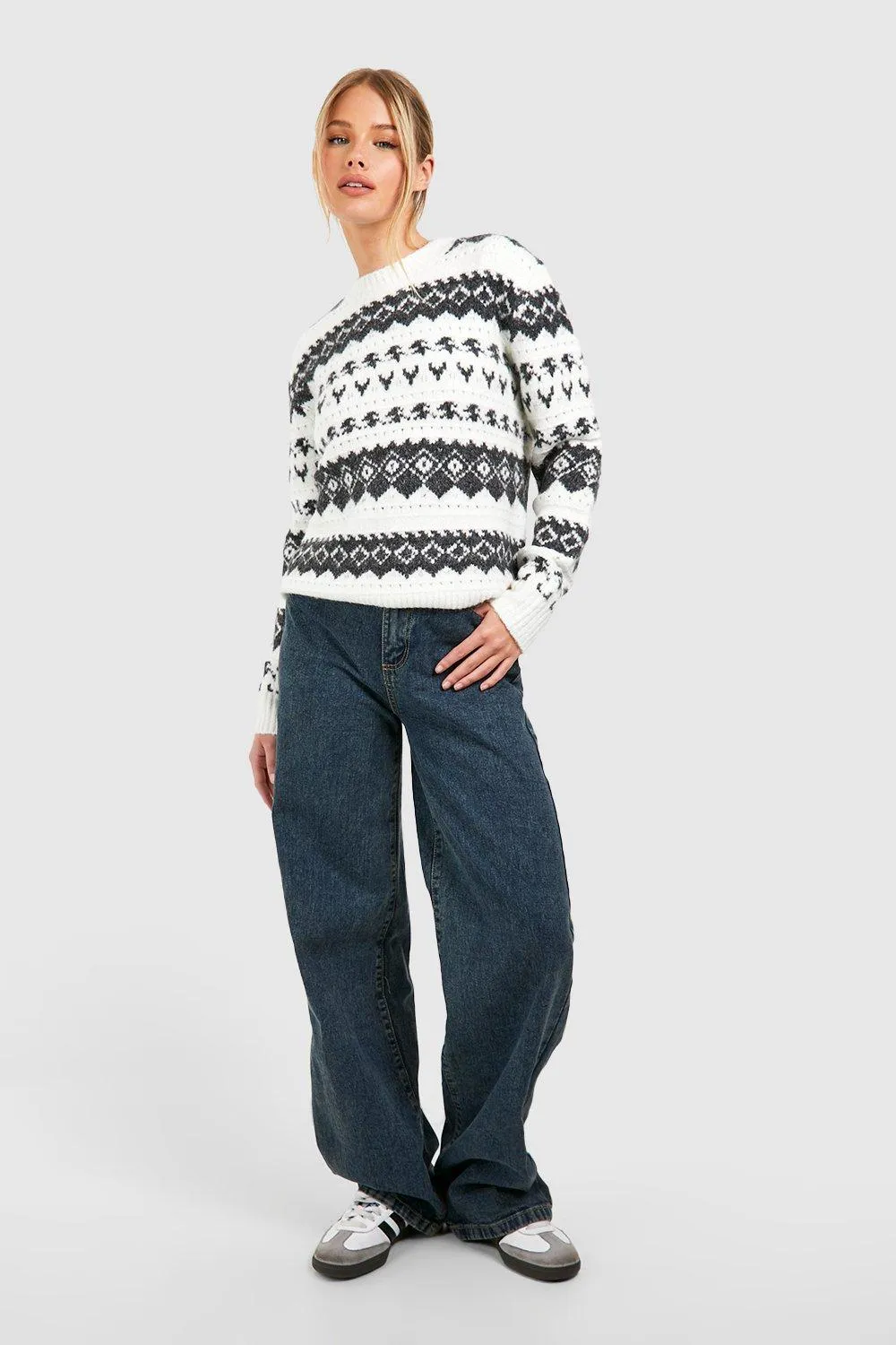 Soft Knit Fair Isle Jumper - Shop Jumpers & Cardigans at boohoo