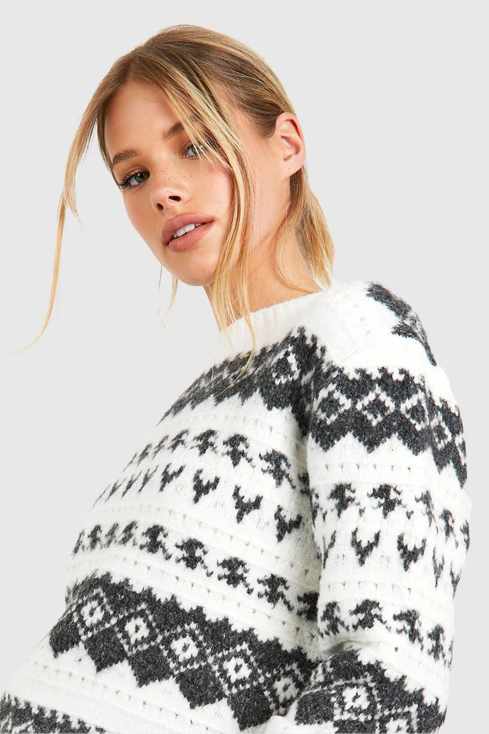 Soft Knit Fair Isle Jumper - Shop Jumpers & Cardigans at boohoo