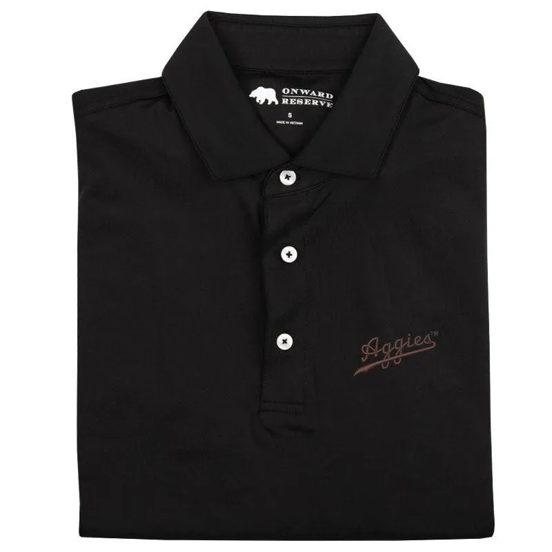 Solid Aggies Script Polo