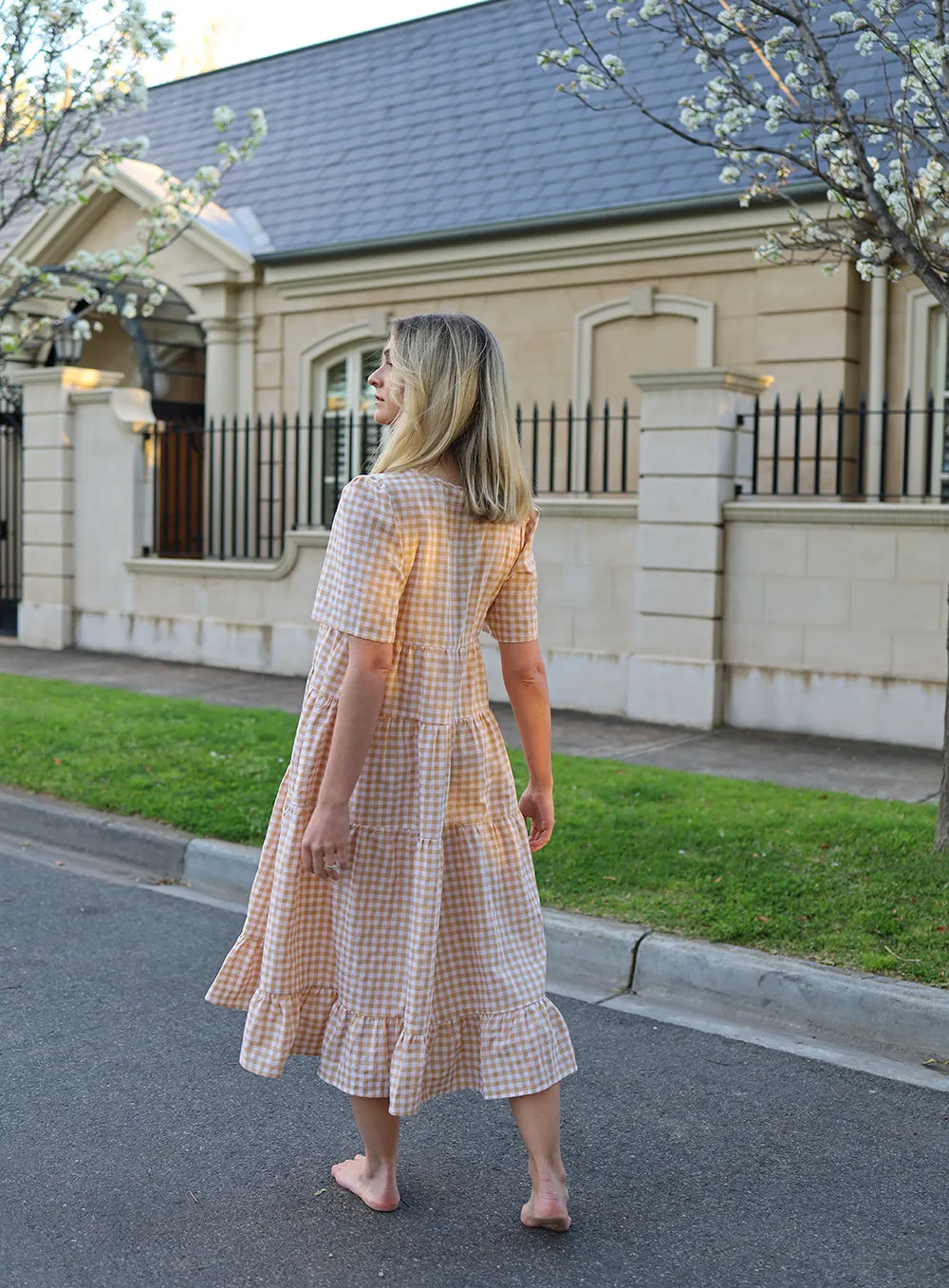 Sophia Dress in Latte Color