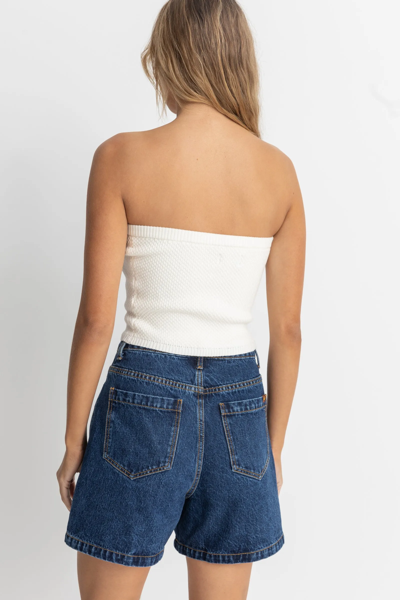 Spirit White Strapless Knit Top - Shop Now