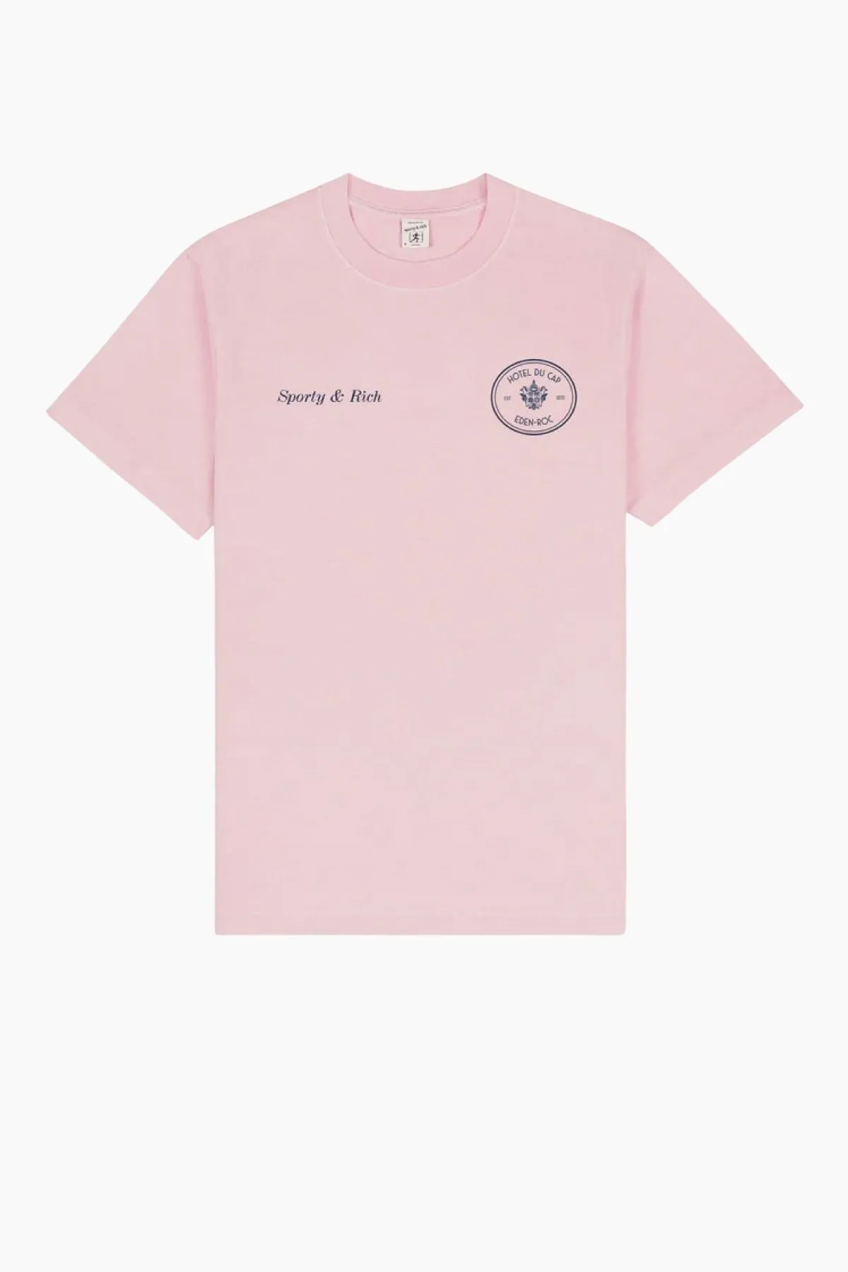 Sporty Rich Hotel du Cap T-Shirt - Eden Pink Navy