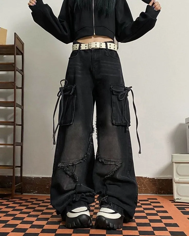 Star Patch Cargo Jeans