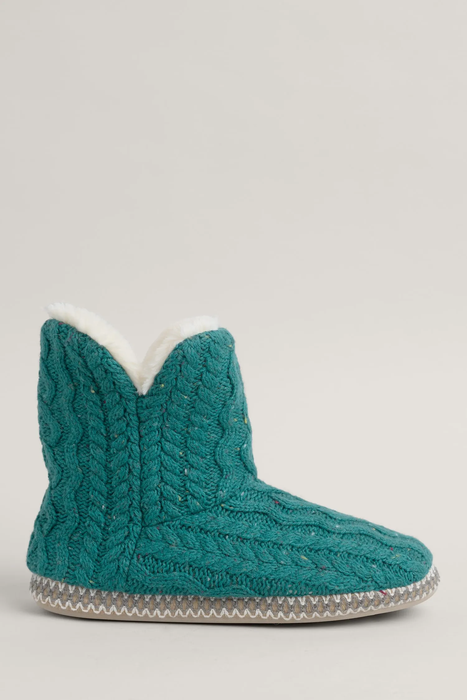 Starry Night Cable Knit Slipper Booties