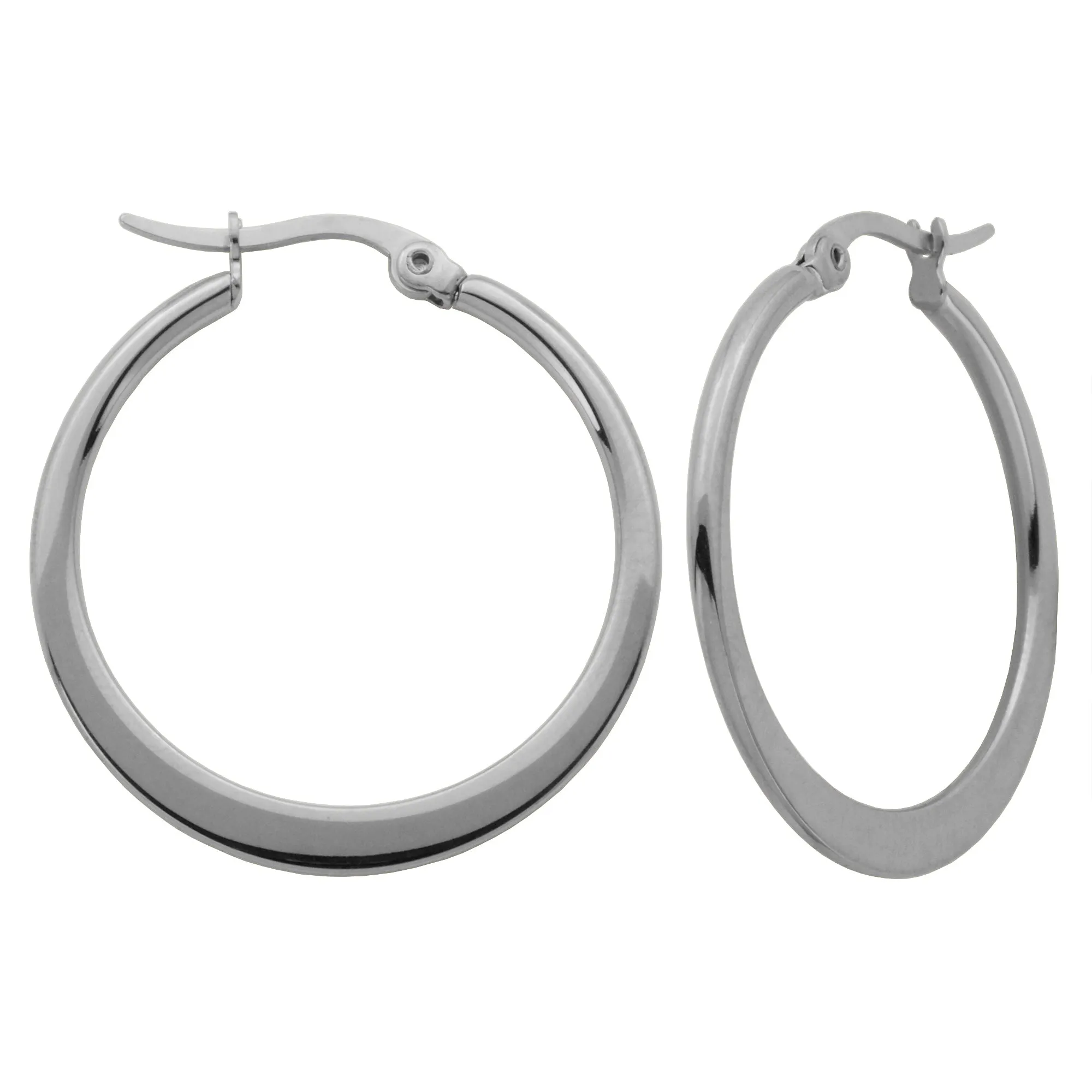 Steelx Stainless Steel 30MM Flat Hoops