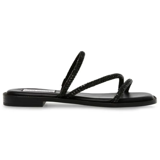 Steve Madden Transmit Black Crystal Sandals