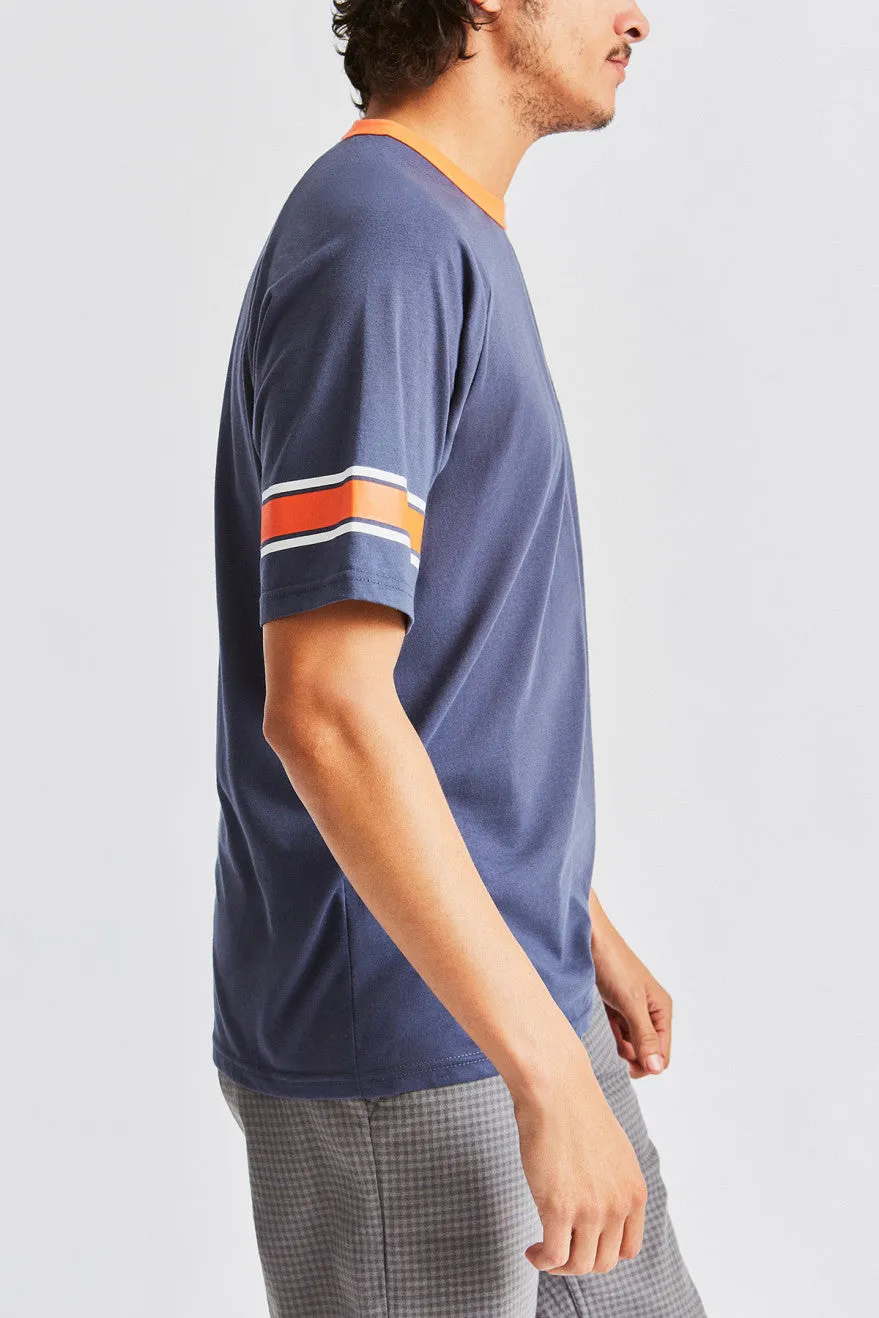 Stith II S/S Knit - Washed Navy/Tiger