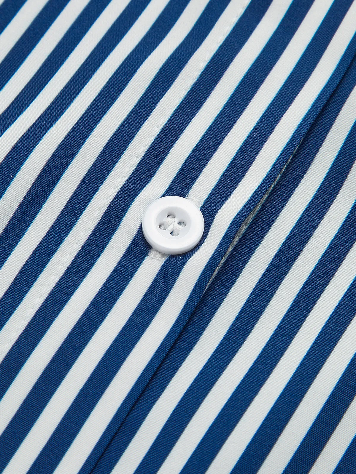 Striped Ruffle-Sleeve Polo Shirt