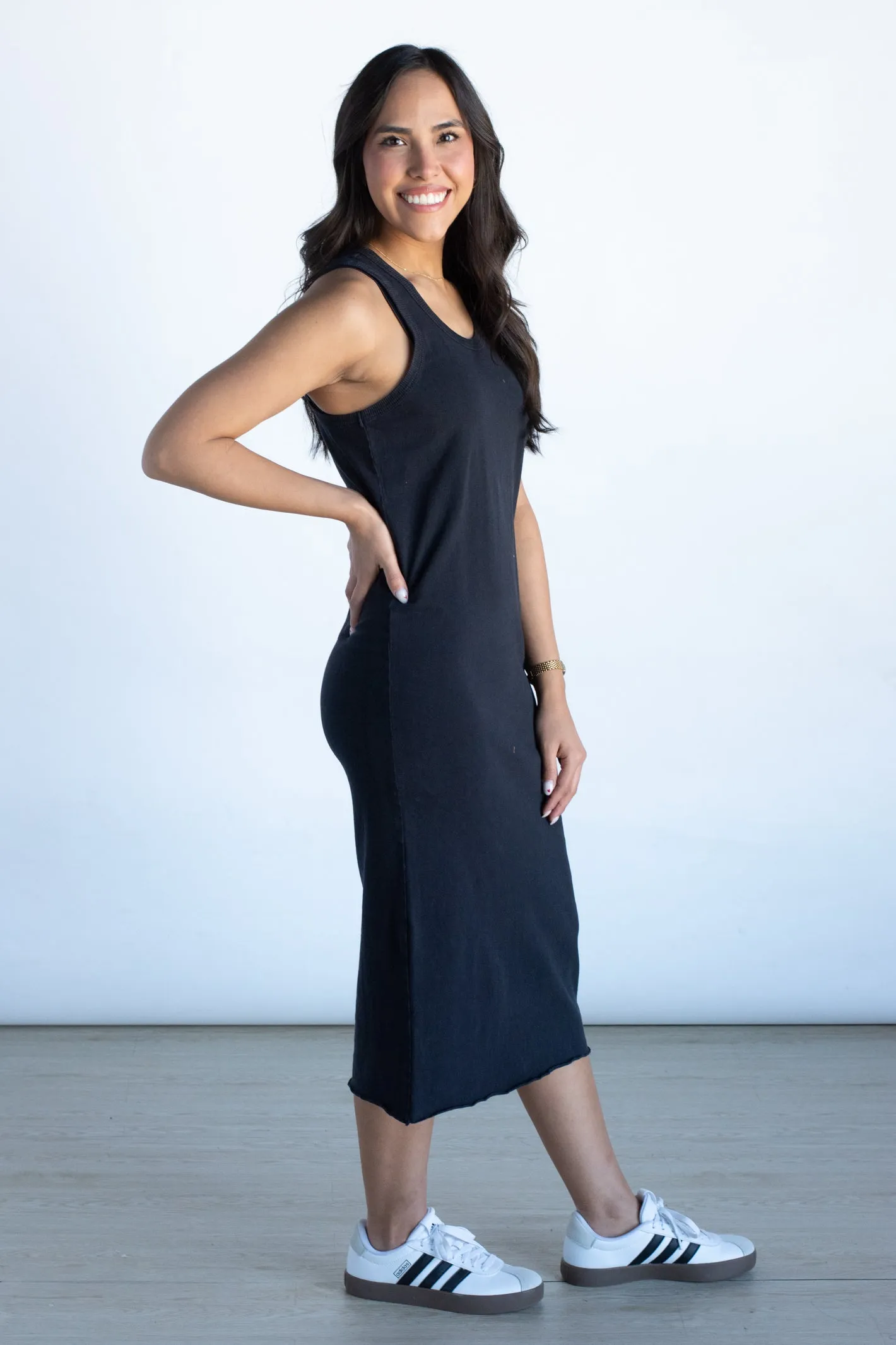 Sunny Coast Black Midi Tank Dress -> Black Tank Dress from Sunny Coast