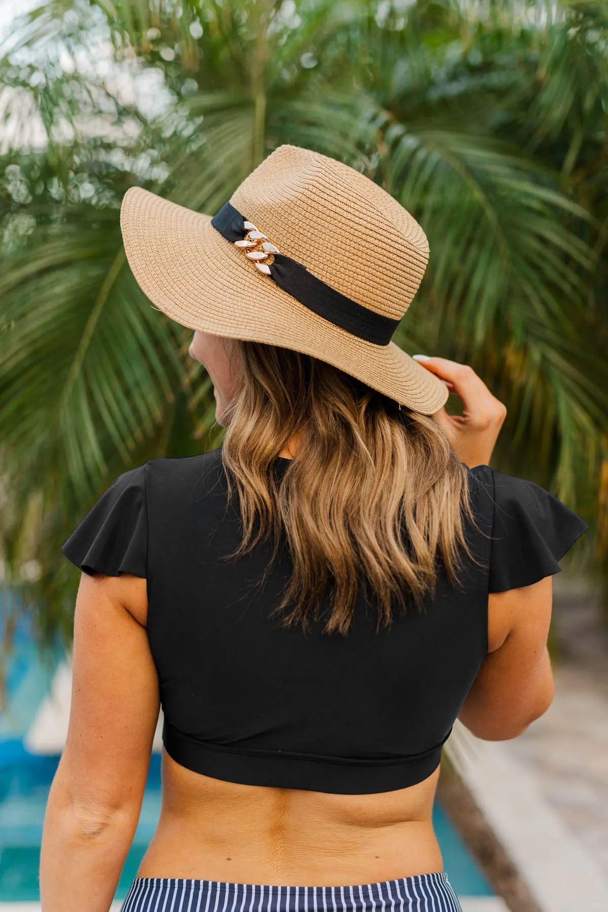 Stylish Tan Woven Panama Hat for Sunny Days