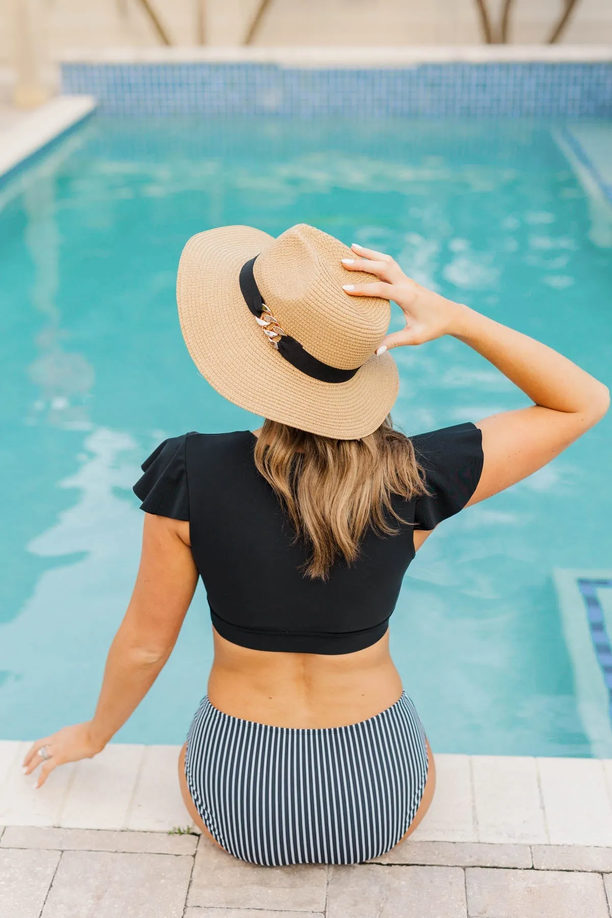 Stylish Tan Woven Panama Hat for Sunny Days