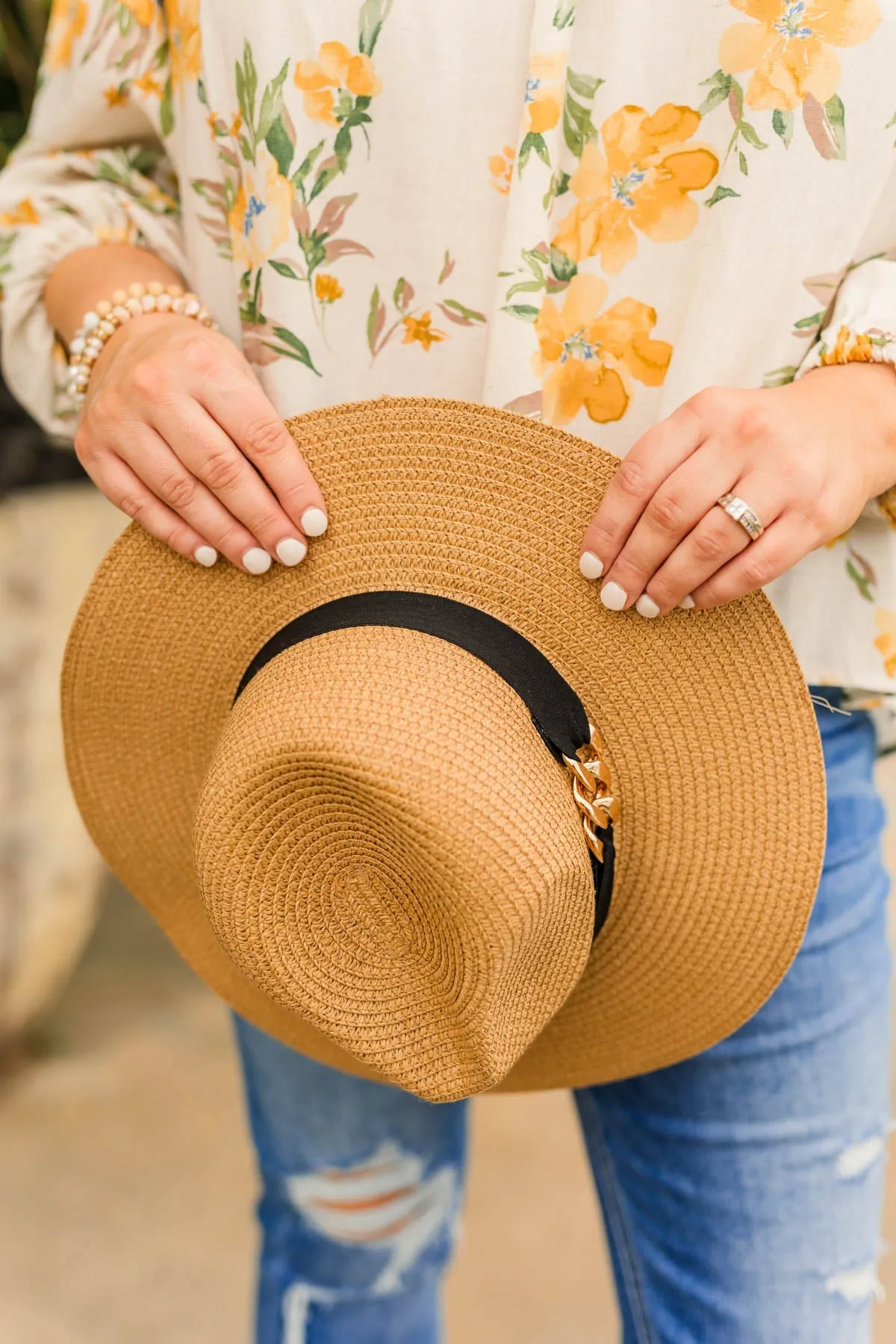 Stylish Tan Woven Panama Hat for Sunny Days