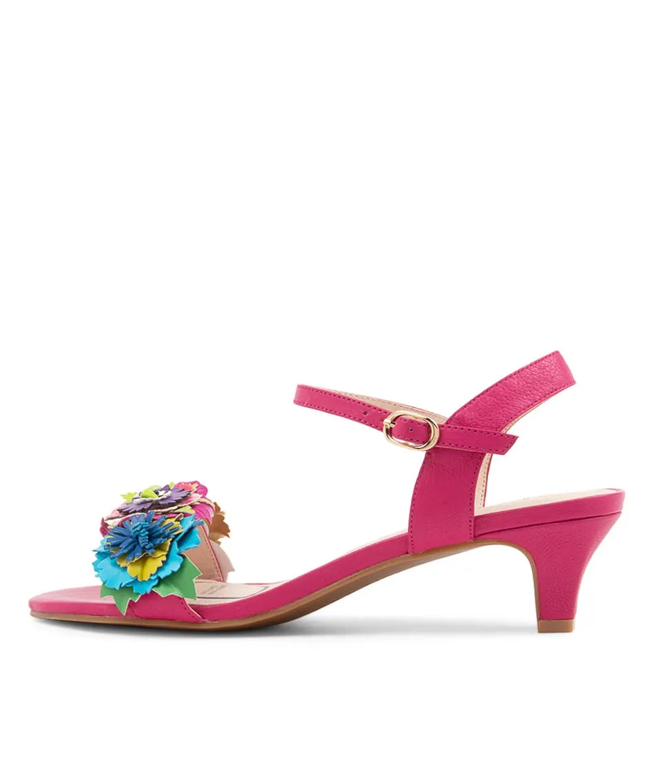 SUPERSOFT Dazzle Bright Multifuchsia Leather Sandals