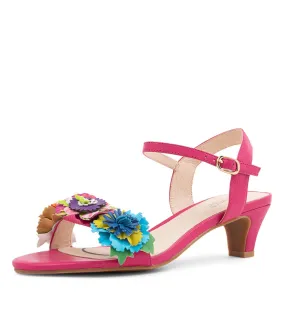 SUPERSOFT Dazzle Bright Multifuchsia Leather Sandals