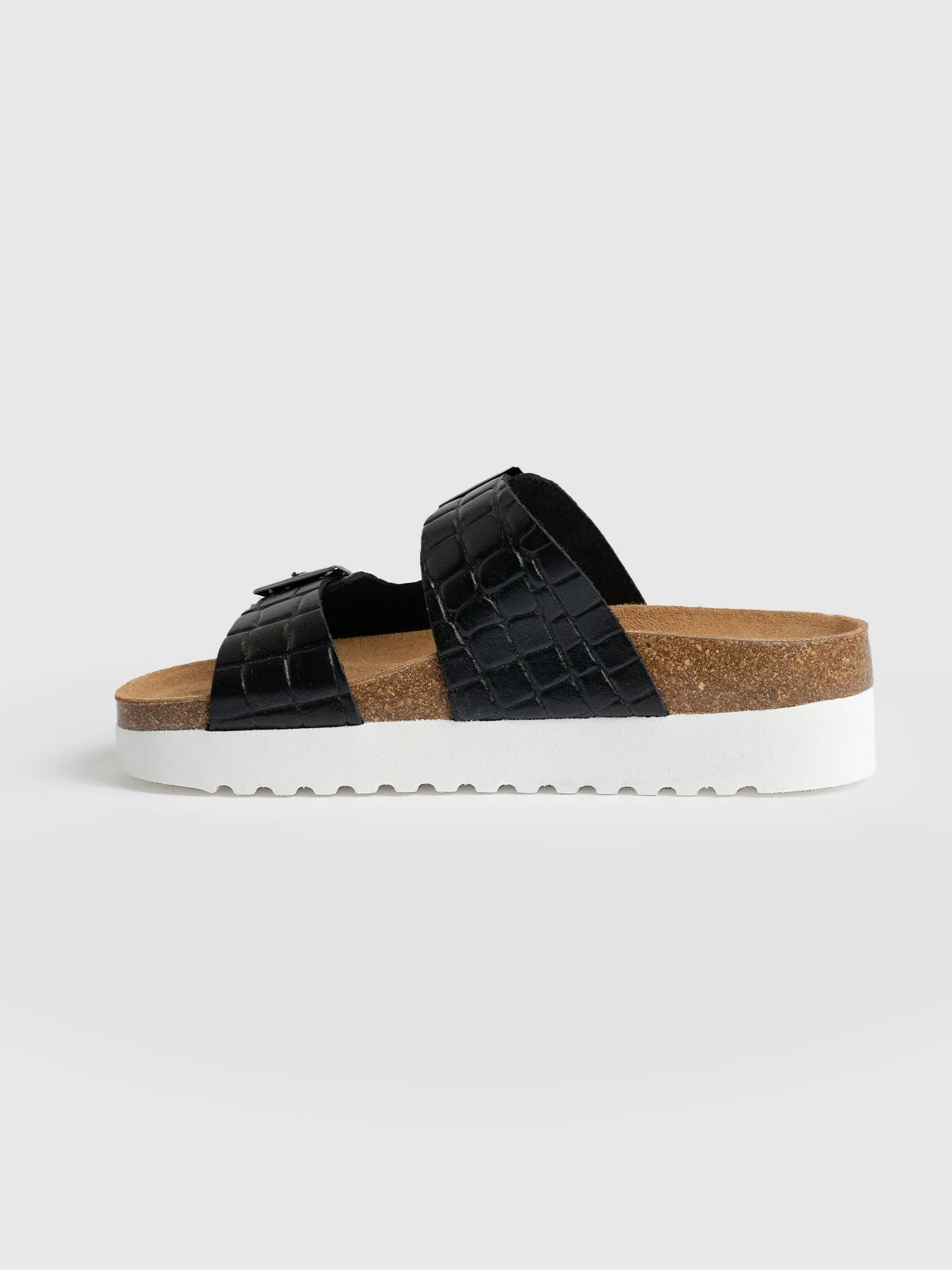 Sutton Slides - Black Croc