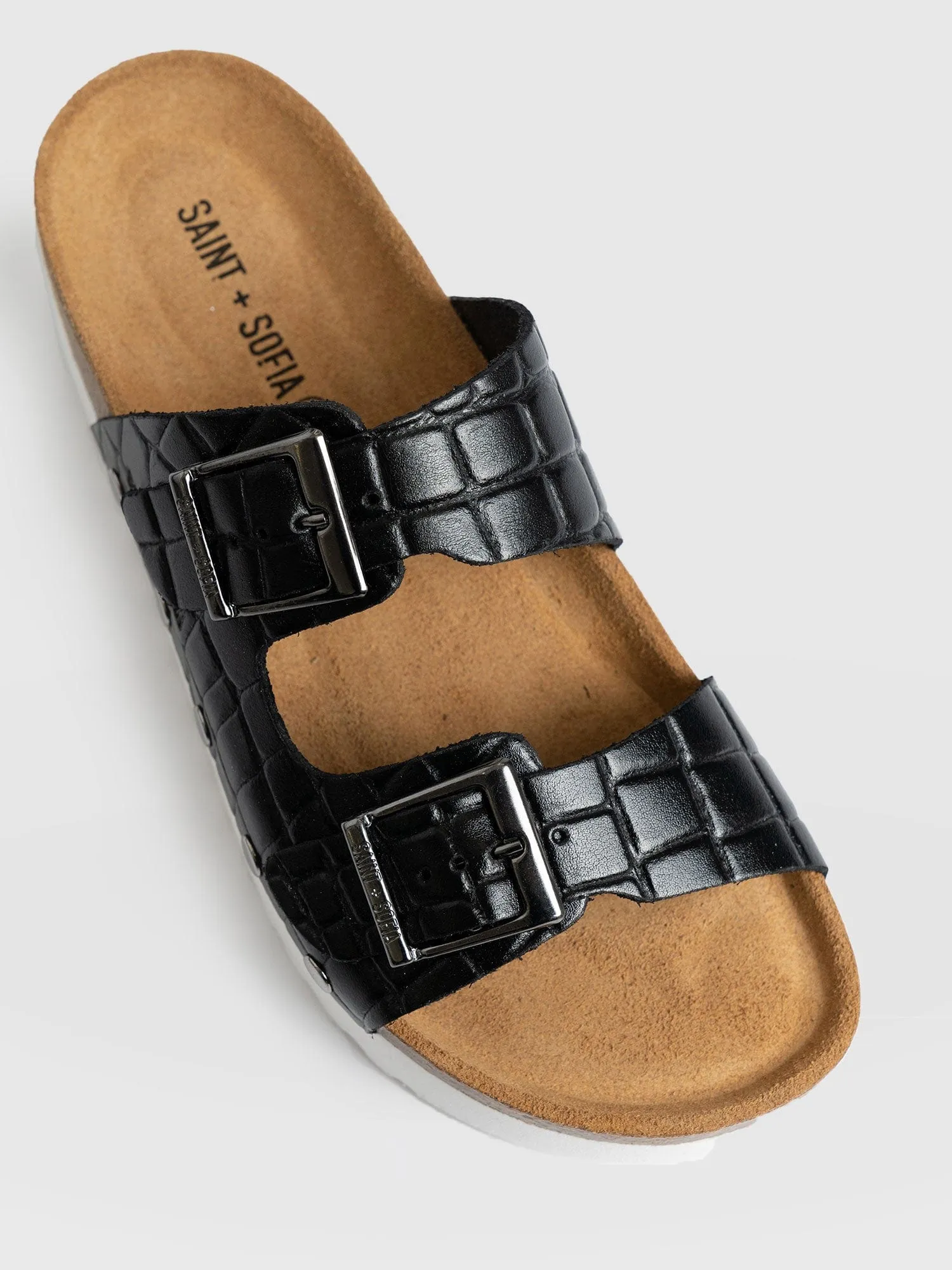 Sutton Slides - Black Croc