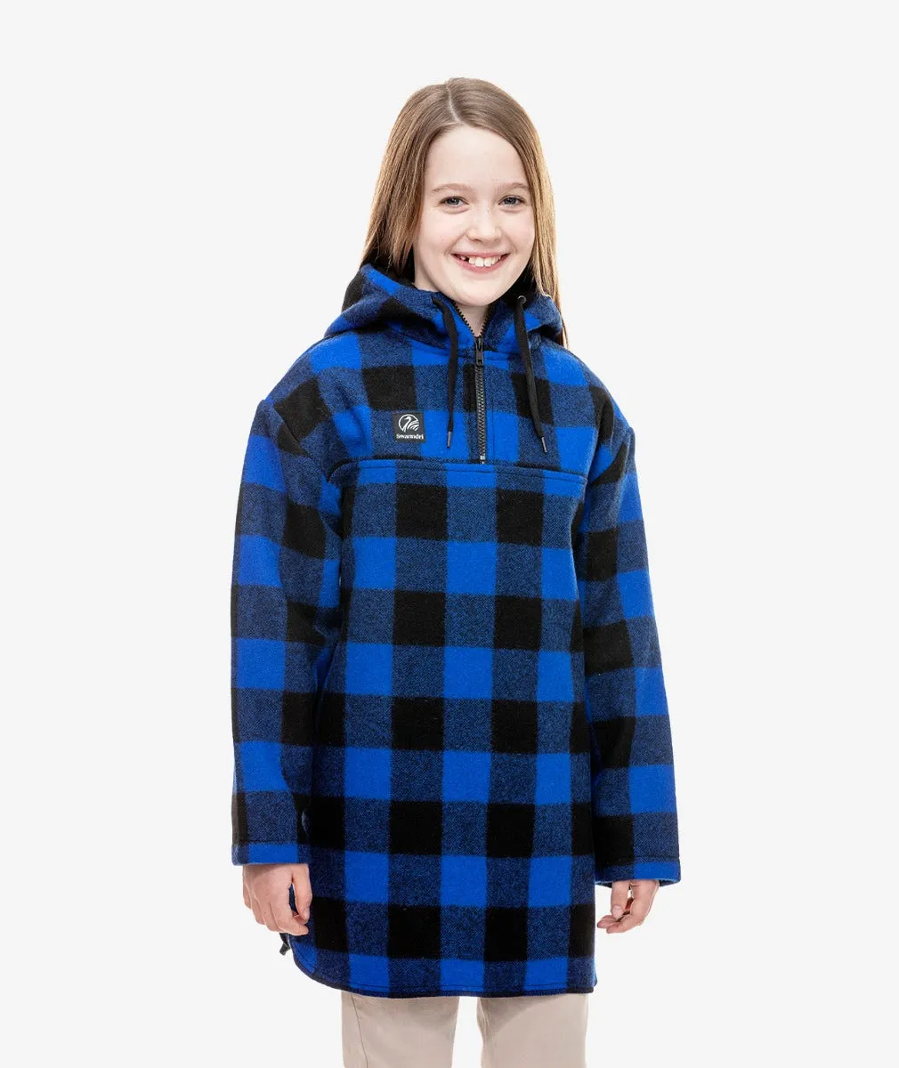 Swanndri Children's Brixton Wool Bushshirt - Blue Black Check