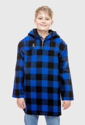 Swanndri Children's Brixton Wool Bushshirt - Blue Black Check