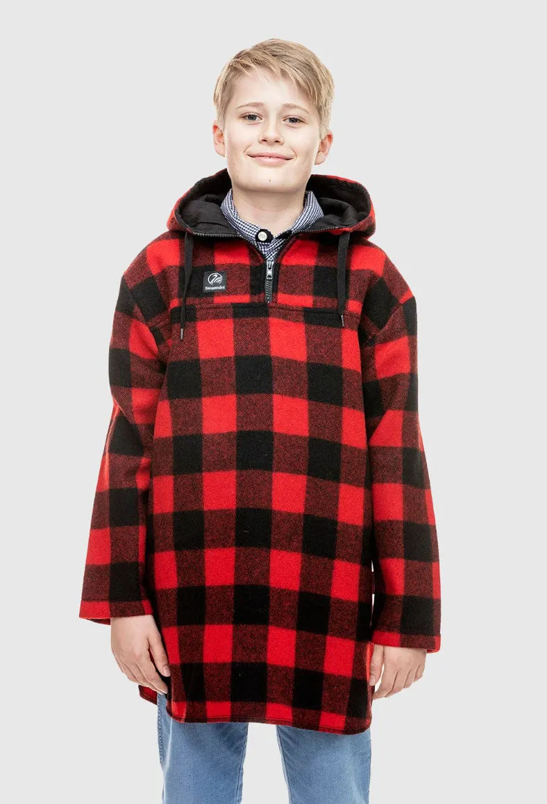 Swanndri Kids Red Black Check Wool Bushshirt_ACTIV_RESULT