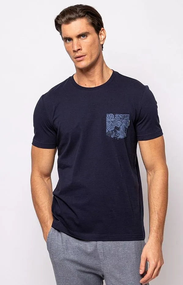 T-Shirt Heavy Tools Meol Pocket - Navy - men´s