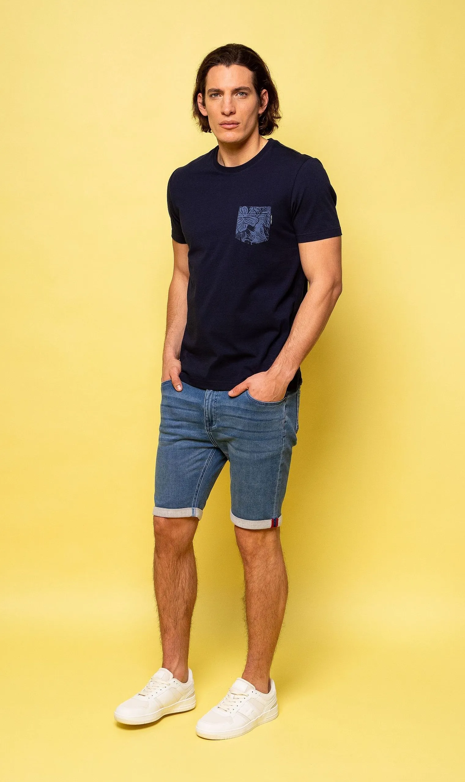 T-Shirt Heavy Tools Meol Pocket - Navy - men´s