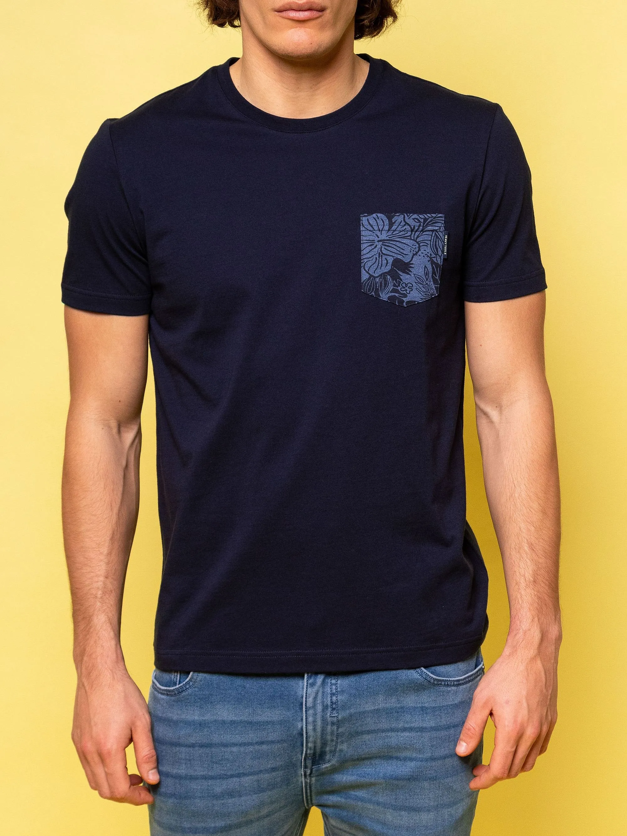 T-Shirt Heavy Tools Meol Pocket - Navy - men´s