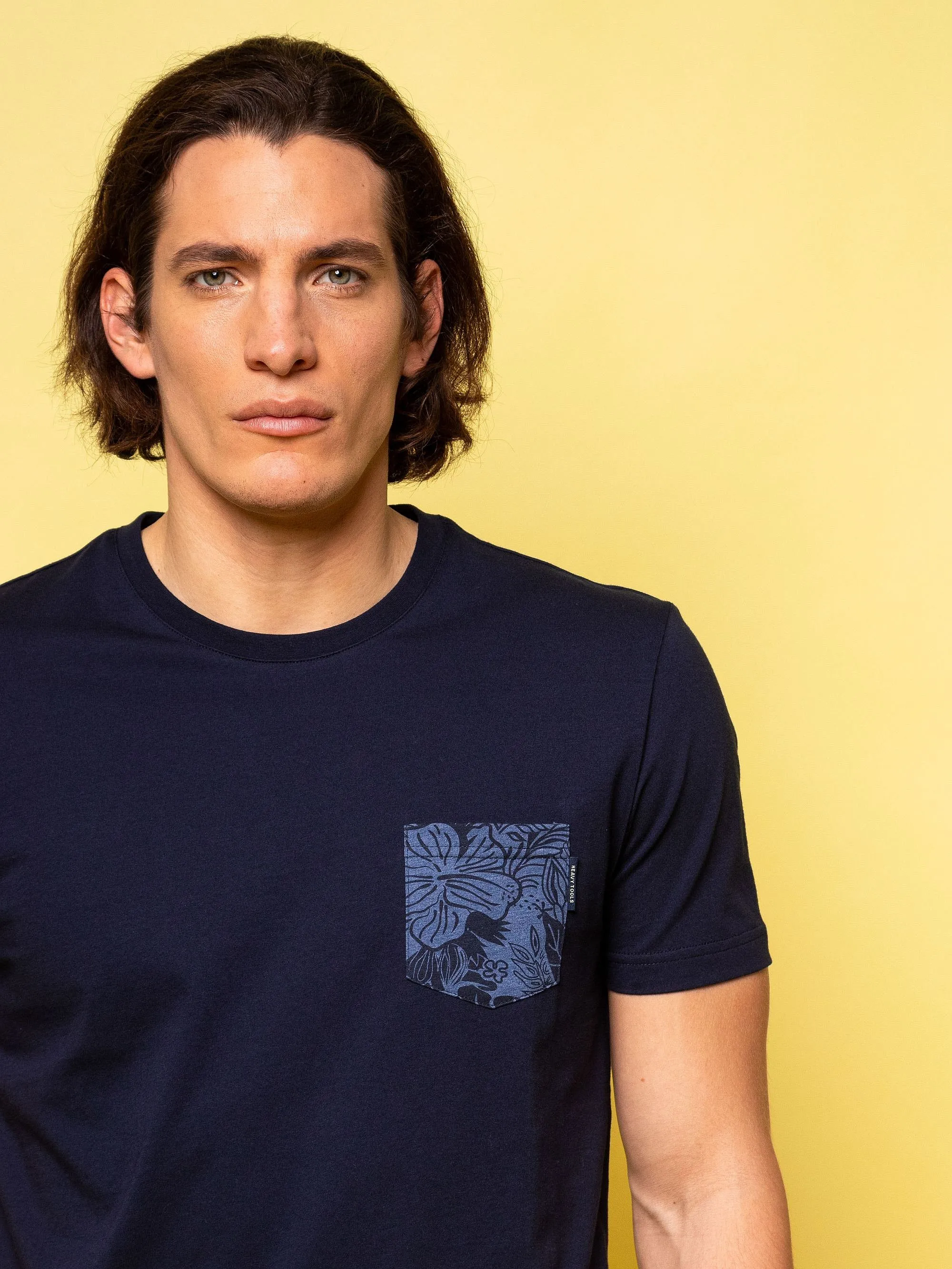 T-Shirt Heavy Tools Meol Pocket - Navy - men´s