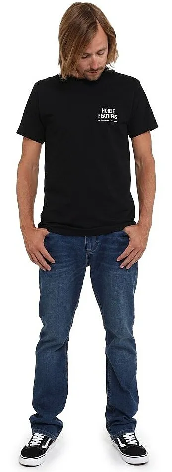 T-Shirt Horsefeathers Mountain Skull - Black - men´s