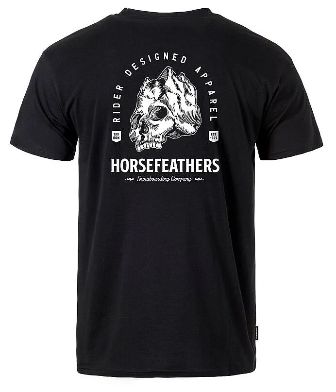 T-Shirt Horsefeathers Mountain Skull - Black - men´s