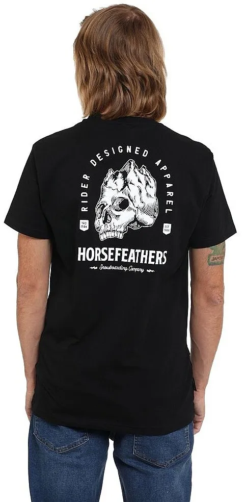 T-Shirt Horsefeathers Mountain Skull - Black - men´s