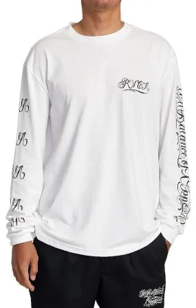 T-Shirt RVCA Mister Cartoon Laugh Now LS - White - men´s