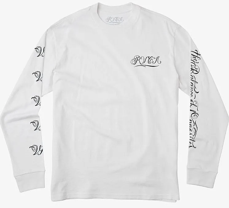 T-Shirt RVCA Mister Cartoon Laugh Now LS - White - men´s