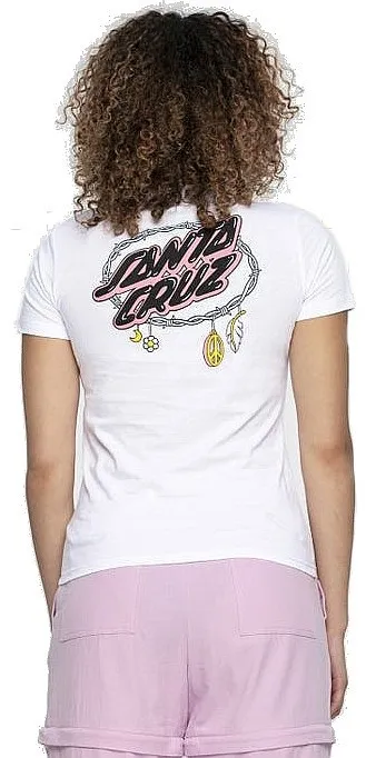 T-Shirt Santa Cruz Barbed Oval Dot - White - women´s