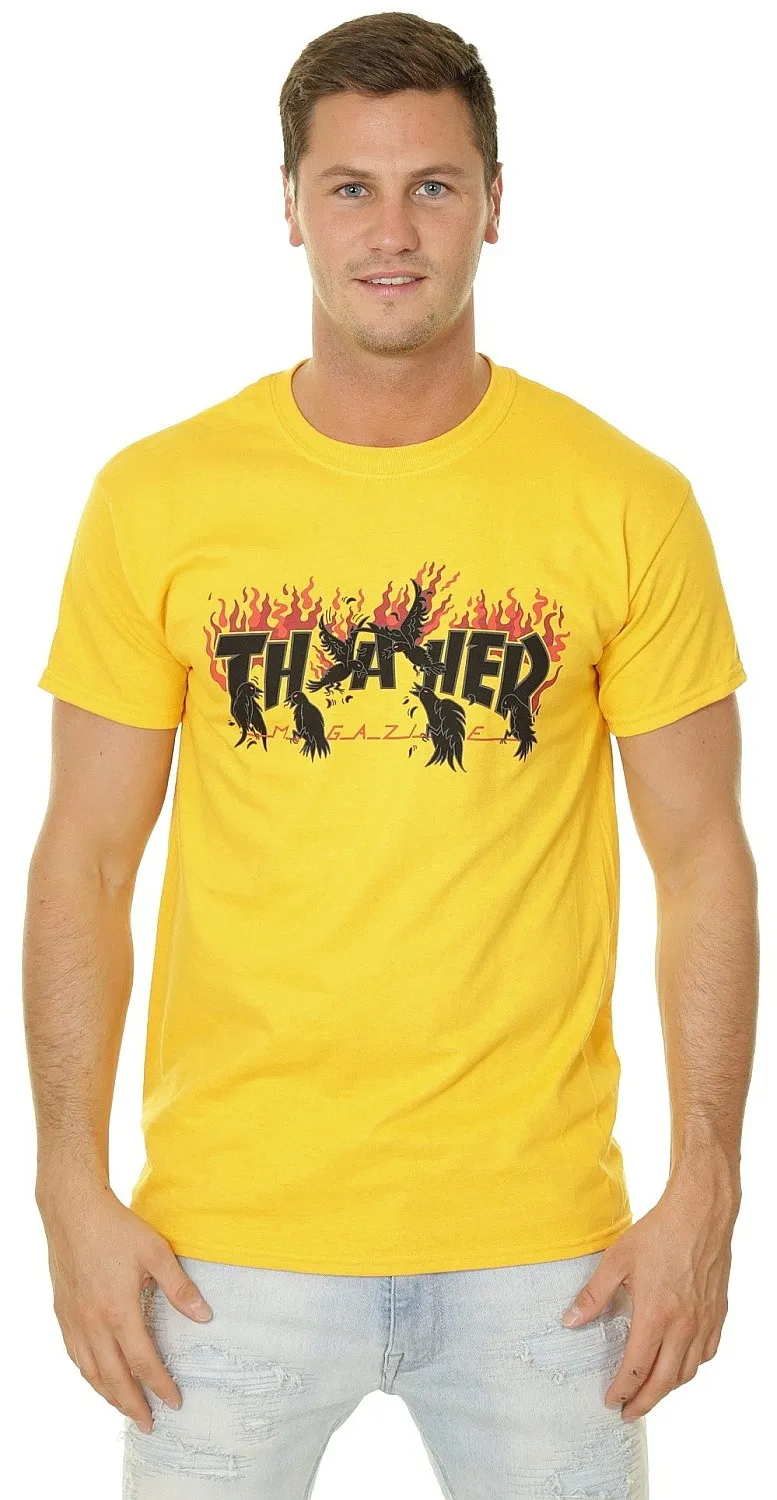 T-Shirt Thrasher Crows - Gold - men´s