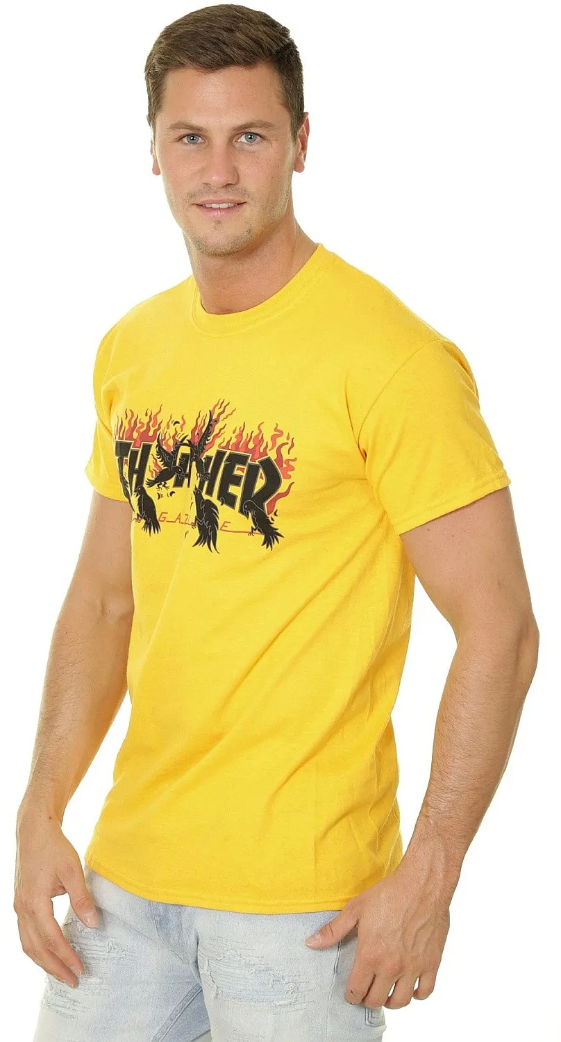 T-Shirt Thrasher Crows - Gold - men´s