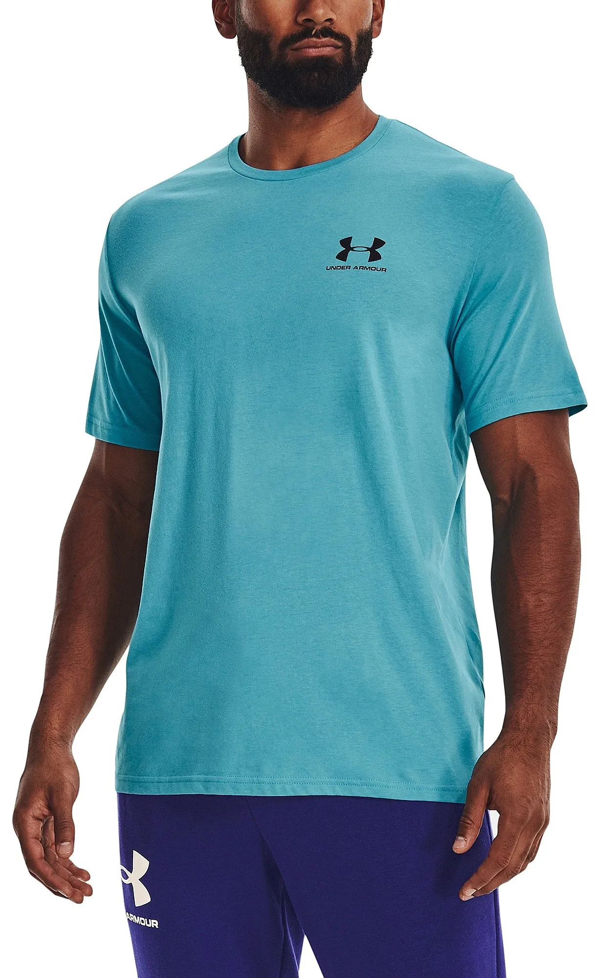 T-Shirt Under Armour Sportstyle Left Chest - Glacier Blue/Black - men´s