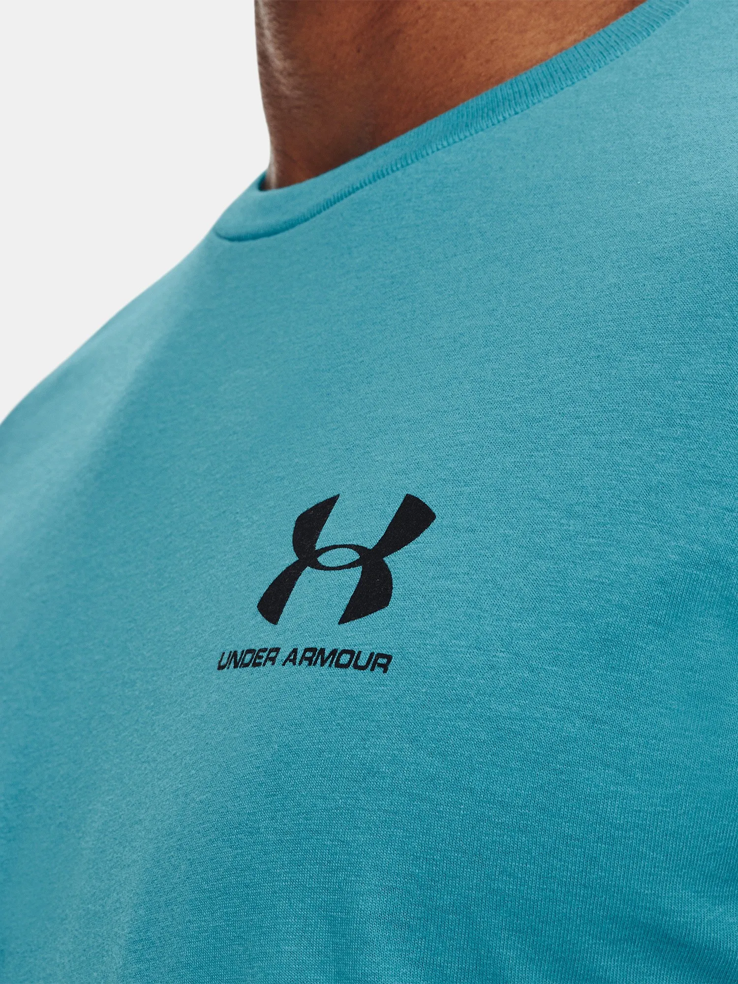 T-Shirt Under Armour Sportstyle Left Chest - Glacier Blue/Black - men´s